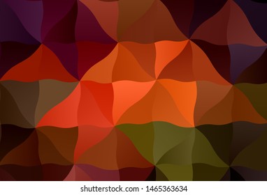 Dark Green, Red vector low poly background. Creative geometric illustration in Origami style with gradient. Brand new design for your business.