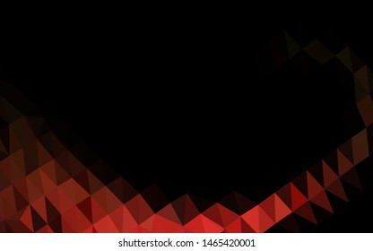 Dark Green, Red vector low poly cover. A completely new color illustration in a vague style. Brand new style for your business design.