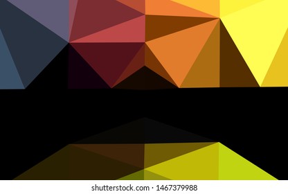Dark Green, Red vector low poly cover. Shining colored illustration in a Brand new style. Elegant pattern for a brand book.