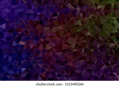 Dark Green, Red vector low poly texture. Glitter abstract illustration with an elegant triangles. Brand new design for your business.