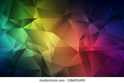 Dark Green, Red vector low poly layout. Colorful illustration in abstract style with triangles. Polygonal design for your web site.