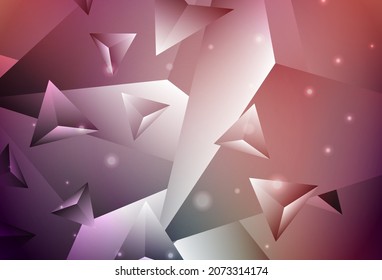 Dark Green, Red vector low poly background. Creative illustration in halftone style with triangles. Brand new design for your business.