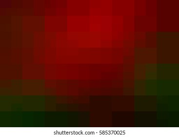 Dark Green, Red vector Low poly crystal background. Polygon design pattern. Low poly illustration, low polygon background.