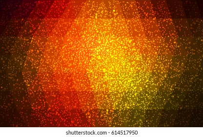 Dark Green, Red vector low poly crystal background with snowflakes. Polygon christmas design pattern . Low poly illustration of New Year celebration.