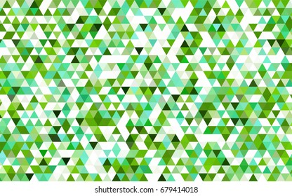 Dark Green, Red vector low poly pattern. Shining illustration, which consist of triangles. A new texture for your design.