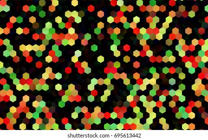 Dark Green, Red vector low poly background. A sample with a polygonal design. Low poly illustration, low polygonal background.