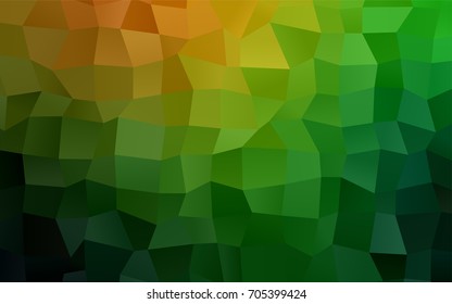 Dark Green, Red vector low poly background. A sample with a polygonal design. Illustration in polygonal style with repeating squares