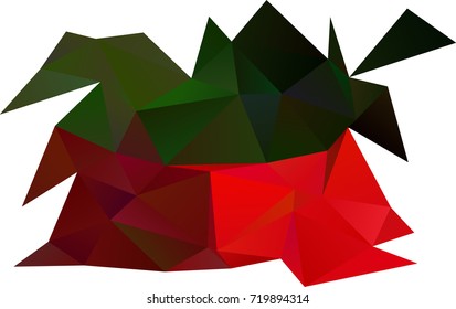 Dark Green, Red vector low poly pattern. Glitter abstract illustration with an elegant design. Brand-new design for your business.