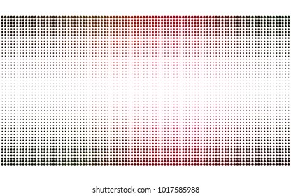 Dark Green, Red vector modern geometrical circle abstract background. Dotted texture template. Geometric pattern in halftone style with gradient. 