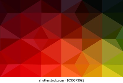 Dark Green, Red vector modern geometrical abstract background. Texture, new background. Geometric background in Origami style with gradient. 