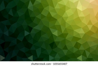 Dark Green, Red vector modern geometrical abstract background. Texture, new background. Geometric background in Origami style with gradient. 