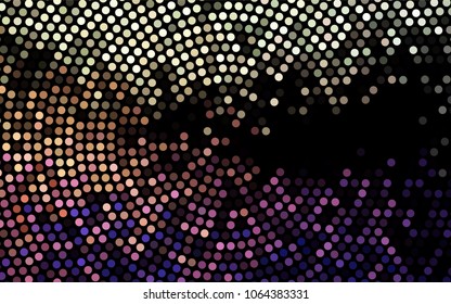 Dark Green, Red vector modern geometrical circle abstract background. Dotted texture template. Geometric pattern in halftone style with gradient. 