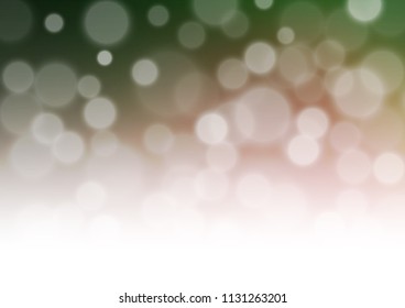 Dark Green, Red vector modern bokeh pattern. An elegant bright illustration with gradient. The background for your creative designs.
