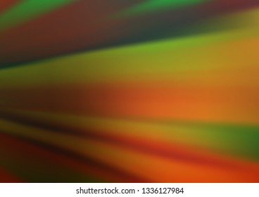 Dark Green, Red vector modern bokeh pattern. A vague abstract illustration with gradient. A new texture for your design.
