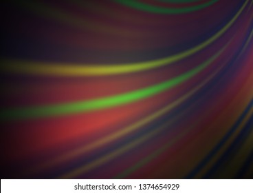 Dark Green, Red vector modern elegant background. Colorful illustration in blurry style with gradient. A completely new template for your design.