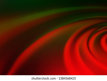 Dark Green, Red vector modern bokeh pattern. Modern geometrical abstract illustration with gradient. The elegant pattern for brand book.