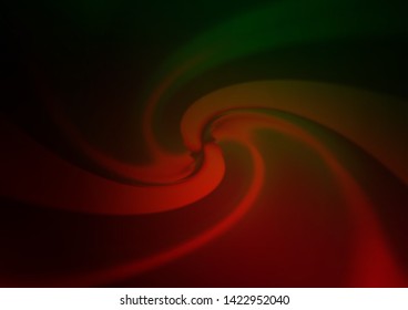 Dark Green, Red vector modern elegant background. Colorful illustration in blurry style with gradient. Brand new design for your business.
