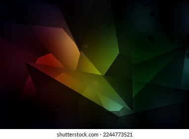 Verde oscuro, vector rojo Ilustración abstracta moderna con gotas de agua coloridas. Ilustración abstracta brillante con gotas borrosas de lluvia. Base de los folletos
