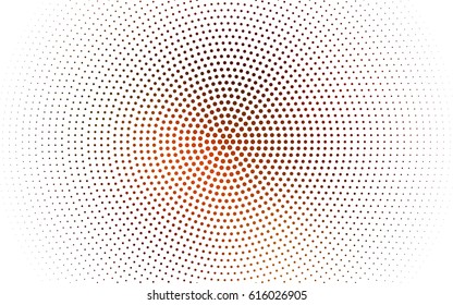 Dark Green, Red vector modern geometrical circle abstract background. Dotted texture template. Geometric pattern in halftone style with gradient. 