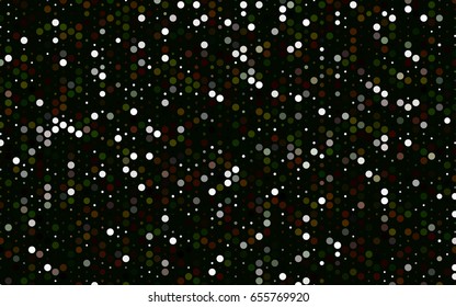 Dark Green, Red vector modern geometrical circle abstract background. Dotted texture template. Geometric pattern in halftone style with gradient. 