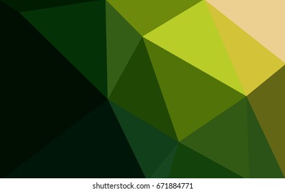 Dark Green, Red vector modern geometrical abstract background. Texture, new background. Geometric background in Origami style with gradient. 