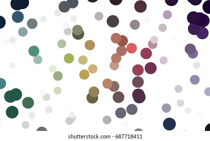 Dark Green, Red vector modern geometrical circle abstract background. Dotted texture template. Geometric pattern in halftone style with gradient. 
