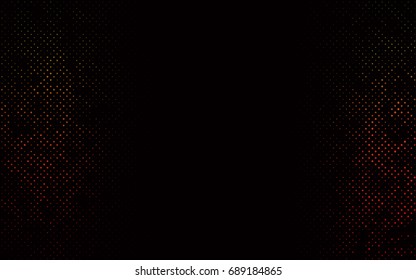 Dark Green, Red vector modern geometrical circle abstract background. Dotted texture template. Geometric pattern in halftone style with gradient. 