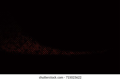 Dark Green, Red vector modern geometrical circle abstract background. Dotted texture template. Geometric pattern in halftone style with gradient. 