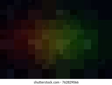 Dark Green, Red vector modern geometrical abstract background. Texture template. Geometric pattern in Origami style with gradient. 