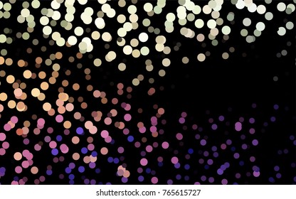Dark Green, Red vector modern geometrical circle abstract background. Dotted texture template. Geometric pattern in halftone style with gradient. 