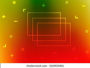 Dark Green, Red vector natural elegant texture. Shining colored illustration with doodles in Zen tangle style. A completely new design for your business.