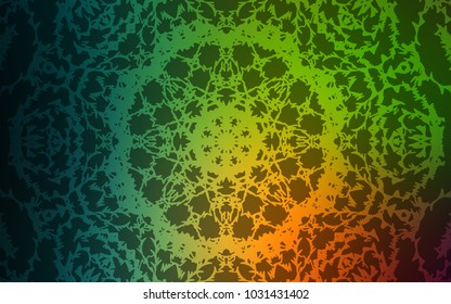 Dark Green, Red vector natural abstract template. Brand-new colored illustration in blurry style with doodles drawn by child. Hand painted design for web, leaflet, textile.