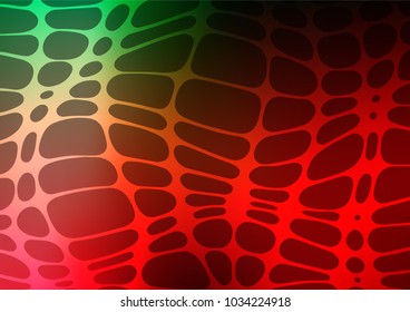 Dark Green, Red vector natural abstract template. Doodles on blurred abstract background with gradient. The pattern can be used for heads of websites and designs.