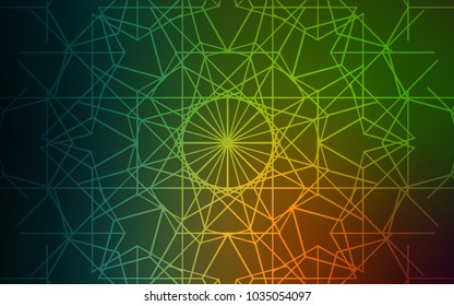 Dark Green, Red vector natural elegant template. Creative illustration in blurred style with doodles made by child. The pattern can be used for coloring books and pages for kids.