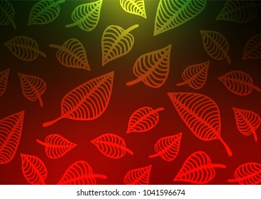 Dark Green, Red vector natural abstract texture. Sketchy hand drawn doodles on blurred background. The textured pattern can be used for website.