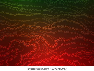 Dark Green, Red vector natural abstract pattern. Shining colored illustration with doodles in Zen tangle style. Brand-new style for your business design.