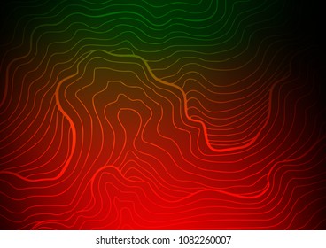 Dark Green, Red vector natural abstract pattern. Shining colored illustration with doodles in Zen tangle style. A completely new template for your business design.