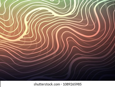 Dark Green, Red vector natural elegant template. Shining colored illustration with doodles in Zen tangle style. The template can be used as a background for cell phones.