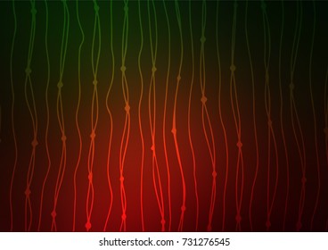 Dark Green, Red vector natural abstract texture. Doodles on blurred abstract background with gradient. The pattern can be used for heads of websites and designs.