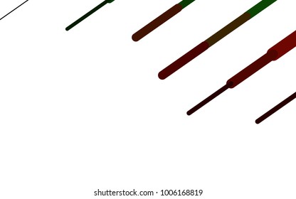 Dark Green, Red vector pattern with rounded lines. Capsules on blurred abstract background with gradient. Smart design for your business advert.