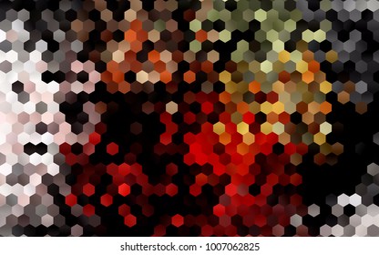Dark Green, Red vector pattern. Hexagonal template. Geometric sample. Repeating hexagon shapes. Brand-New texture for your design. Pattern can be used for background