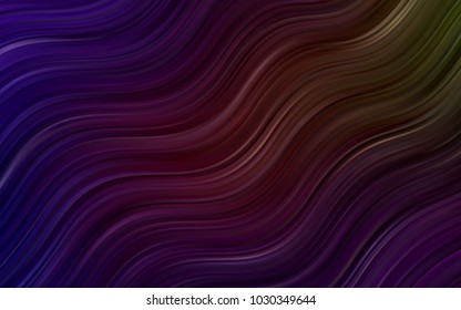 Dark Green, Red vector pattern with lines, ovals. An elegant bright illustration with gradient. Marble style for your business design.
