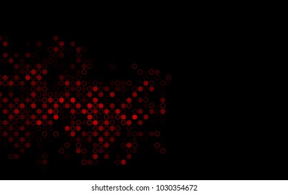 Dark Green, Red vector  pattern with spheres. Beautiful colored illustration with blurred circles in nature style. Completely new template for your brand book.