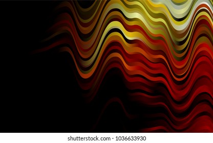 Dark Green, Red vector pattern with curved circles. Blurred geometric sample with gradient bubbles.  Marble design for your web site.