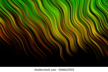 Dark Green, Red vector pattern with lava shapes. A sample with blurred bubble shapes. A completely new marble design for your business.