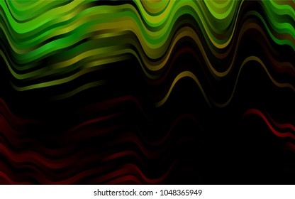 Dark Green, Red vector pattern with liquid shapes. Creative illustration in halftone marble style with gradient. The best blurred design for your business.