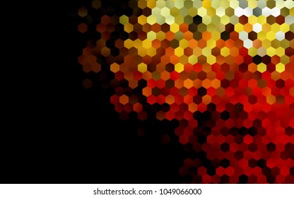 Dark Green, Red vector pattern. Hexagonal template. Geometric sample. Repeating hexagon shapes. Brand-New texture for your design. Pattern can be used for background