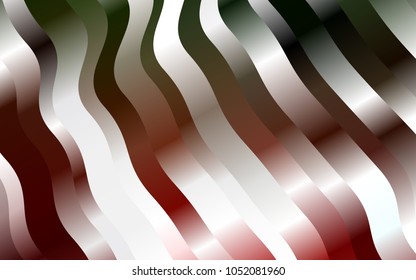 Dark Green, Red vector pattern with bent lines. Creative illustration in halftone marble style with gradient. The elegant pattern for brand book.