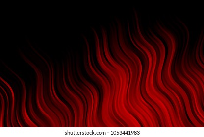 Dark Green, Red vector pattern with bubble shapes. Modern gradient abstract illustration with bandy lines. New composition for your brand book.