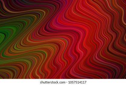 Dark Green, Red vector pattern with bent ribbons. Brand-new colored illustration in marble style with gradient. The elegant pattern for brand book.